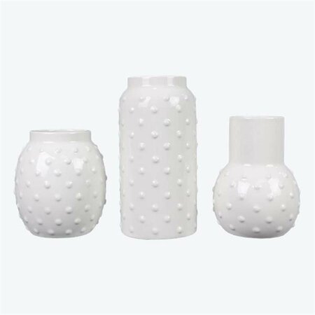YOUNGS Cottage Core Ceramic Vase - 3 Piece 21921